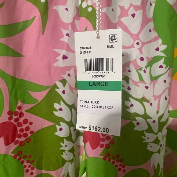 Trina Turk long pants Swim and Spa collection New Large - Picture 2 of 3